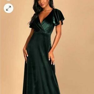 Velvet floor length dress XXL